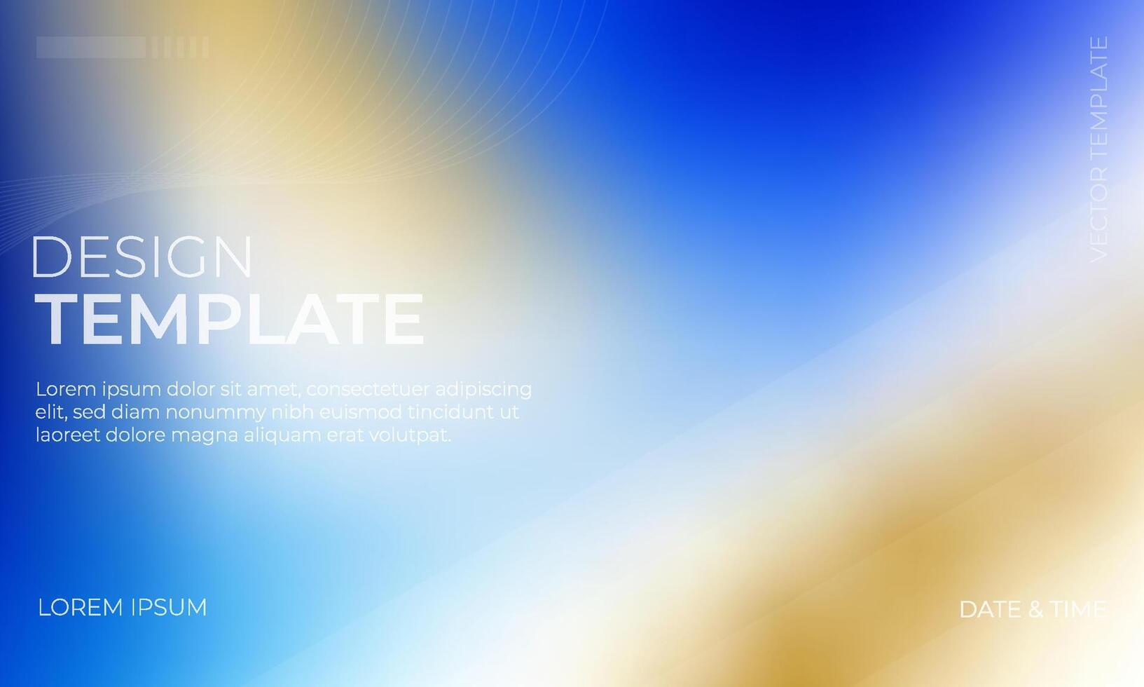 Radiant Blue White Gold Gradient Background Artwork vector