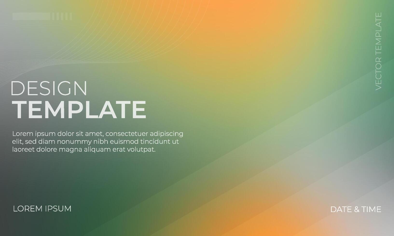 Chic Green Orange Gray Gradient Background for Stylish Designs vector