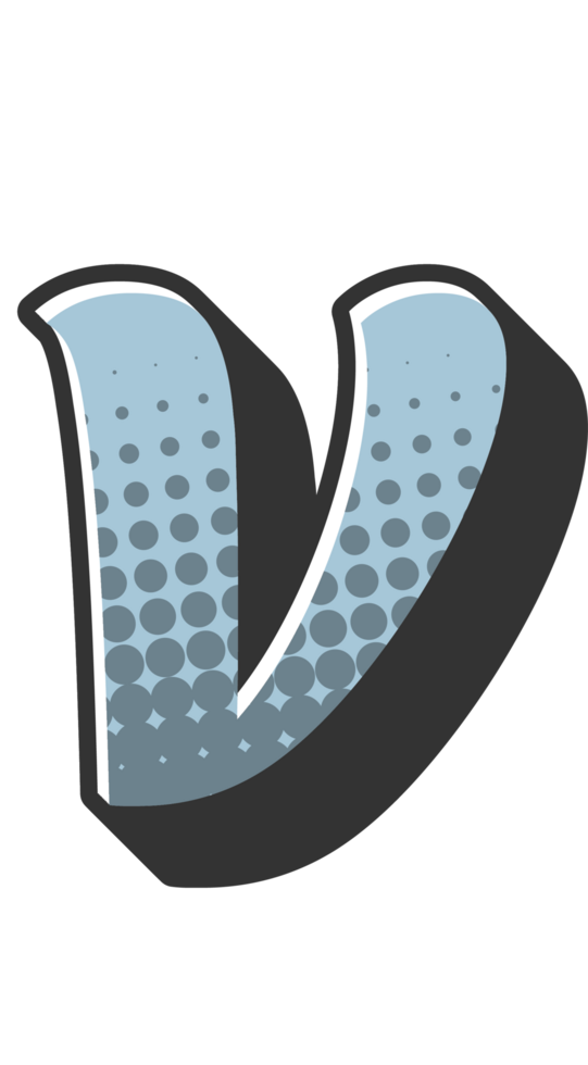 Comic Halftone Alphabet Letter and Number png
