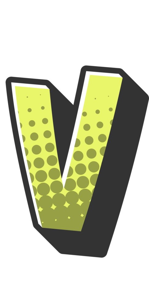 Comic Halftone Alphabet Letter and Number png