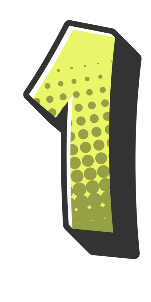 Comic Halftone Alphabet Letter and Number png