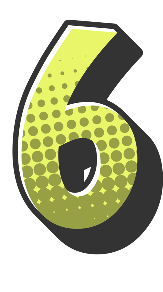 Comic Halftone Alphabet Letter and Number png