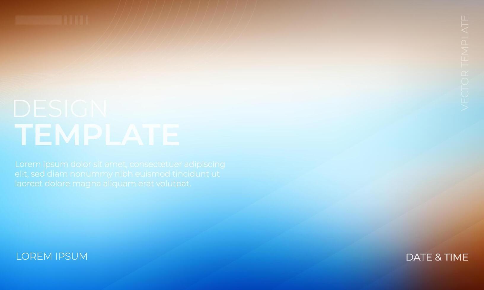 Elegant Blue White and Brown Gradient Background Template vector