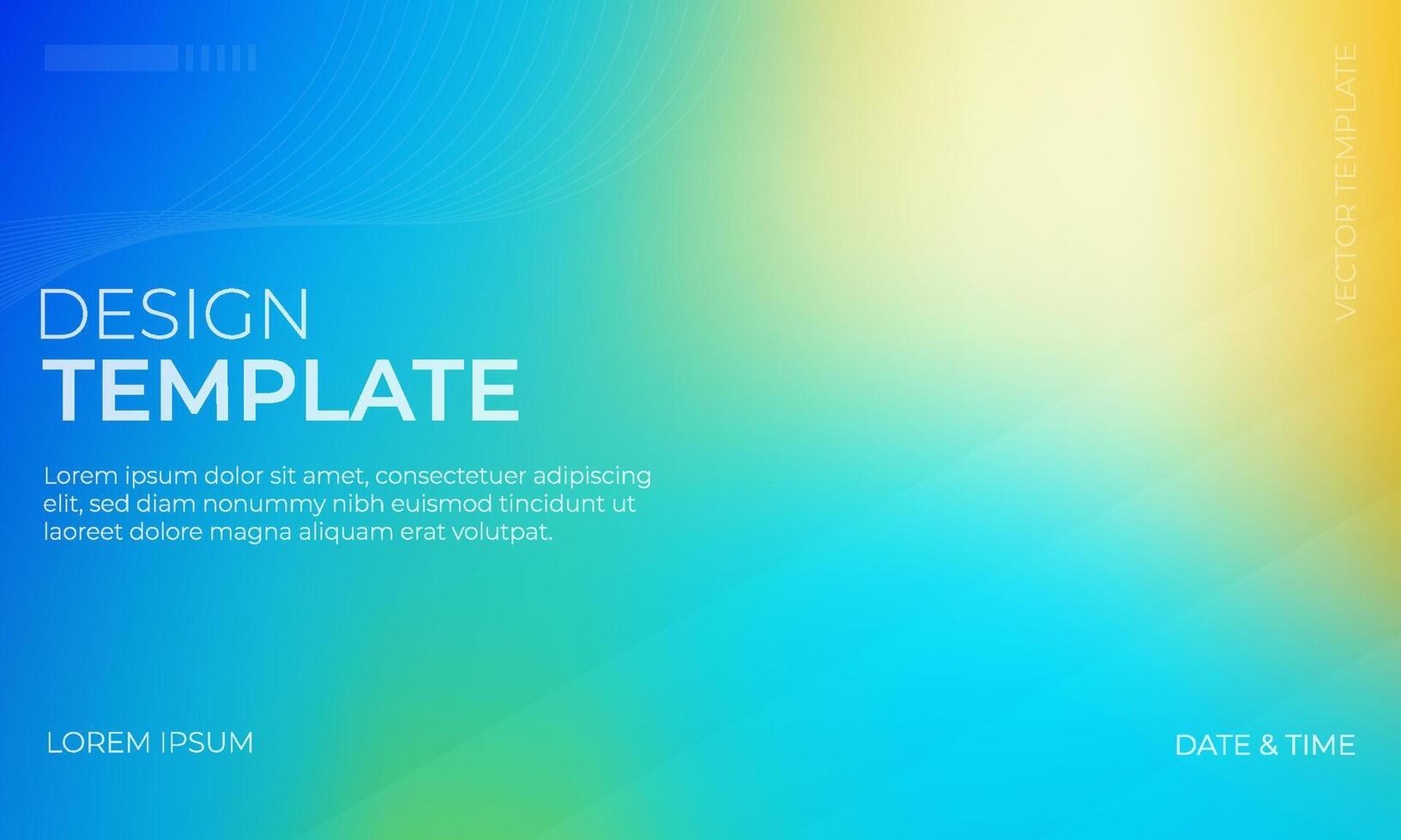 Abstract Blue Turquoise and Gold Gradient Background vector