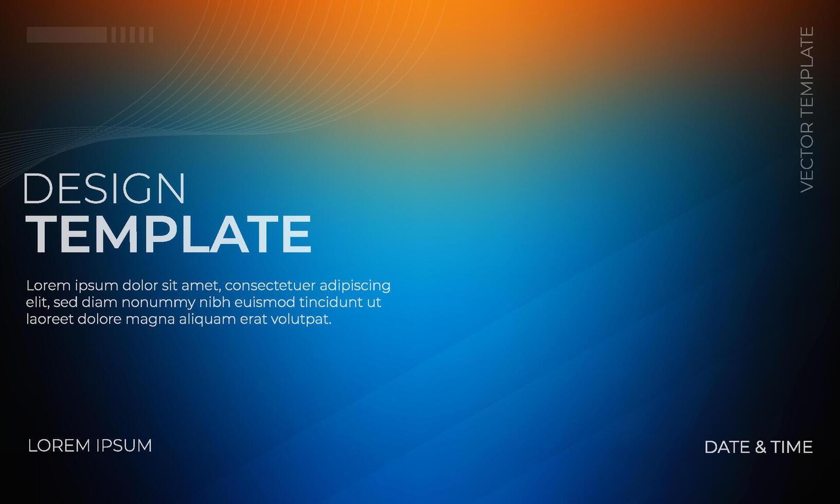 Lively Orange and Blue Gradient Pattern Design vector
