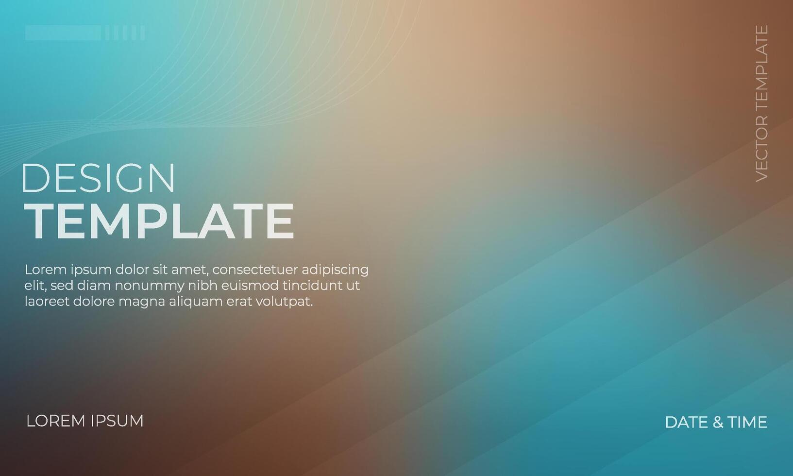 Beautiful Blue Brown Cyan Gradient Background Design vector