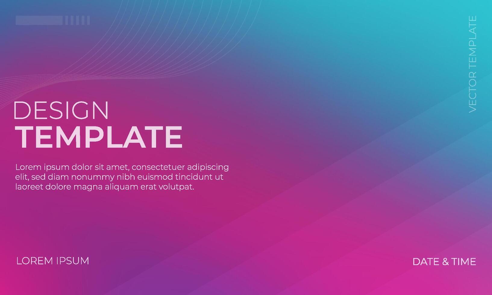 Modern Blue Magenta and Turquoise Gradient Background Art vector