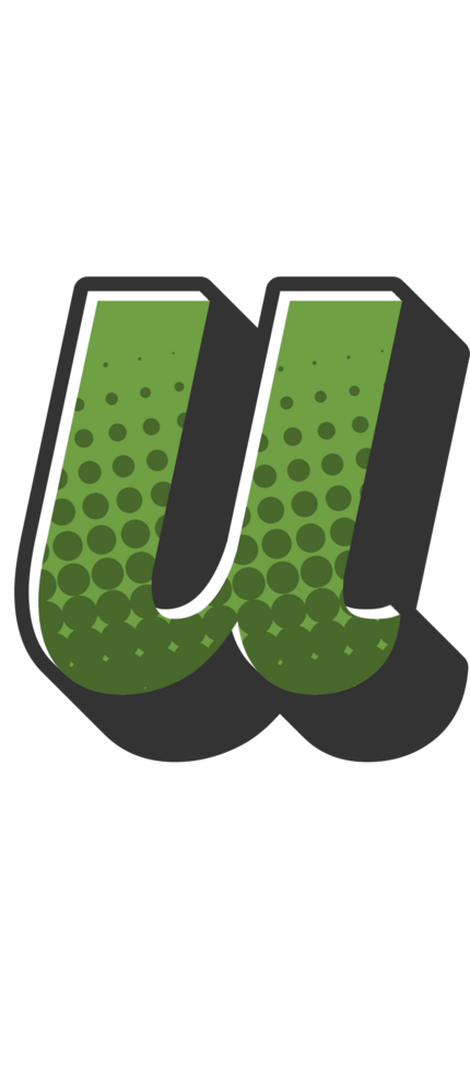 Comic Halftone Alphabet Letter and Number png