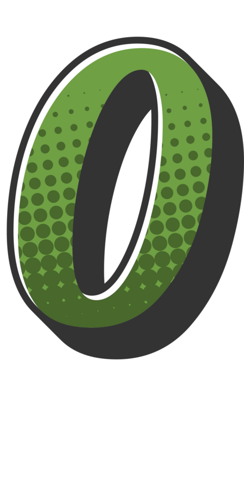 Comic Halftone Alphabet Letter and Number png