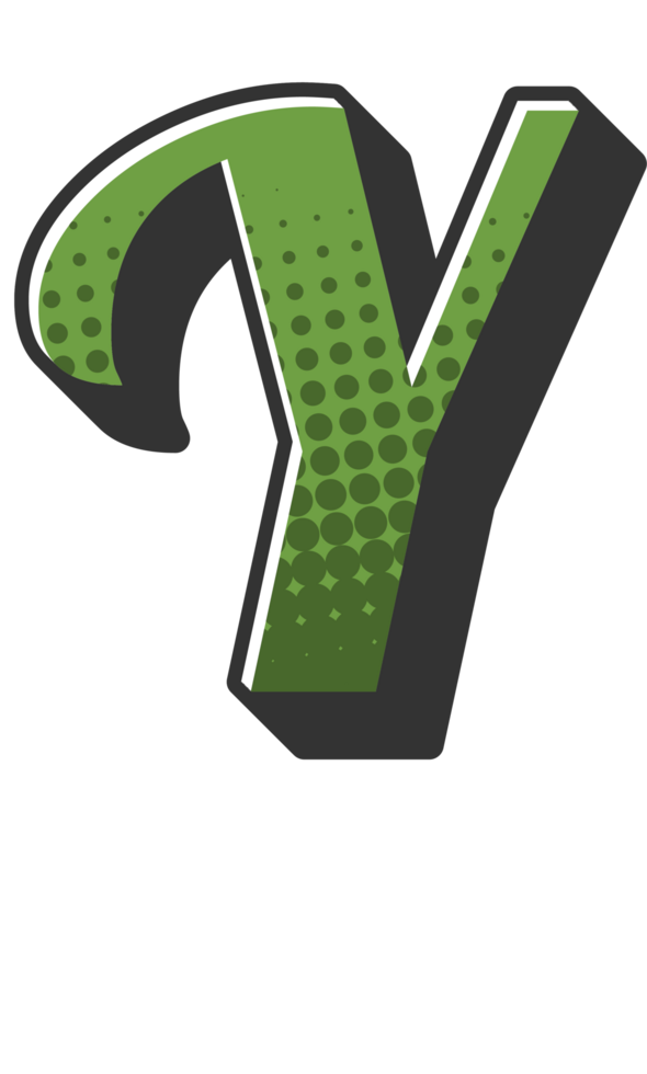 Comic Halftone Alphabet Letter and Number png