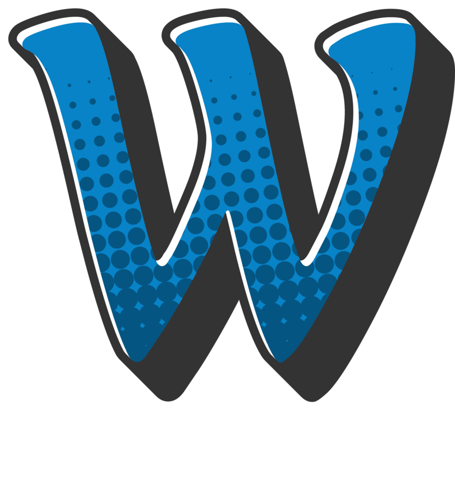 Comic Halftone Alphabet Letter and Number png