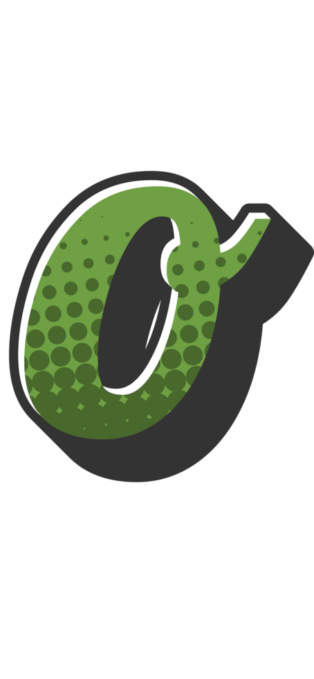 Comic Halftone Alphabet Letter and Number png