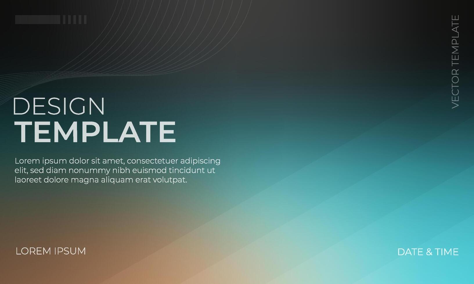 Modern Black Brown and Cyan Gradient Artwork vector