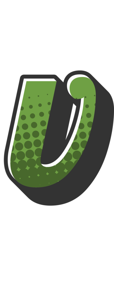 Comic Halftone Alphabet Letter and Number png