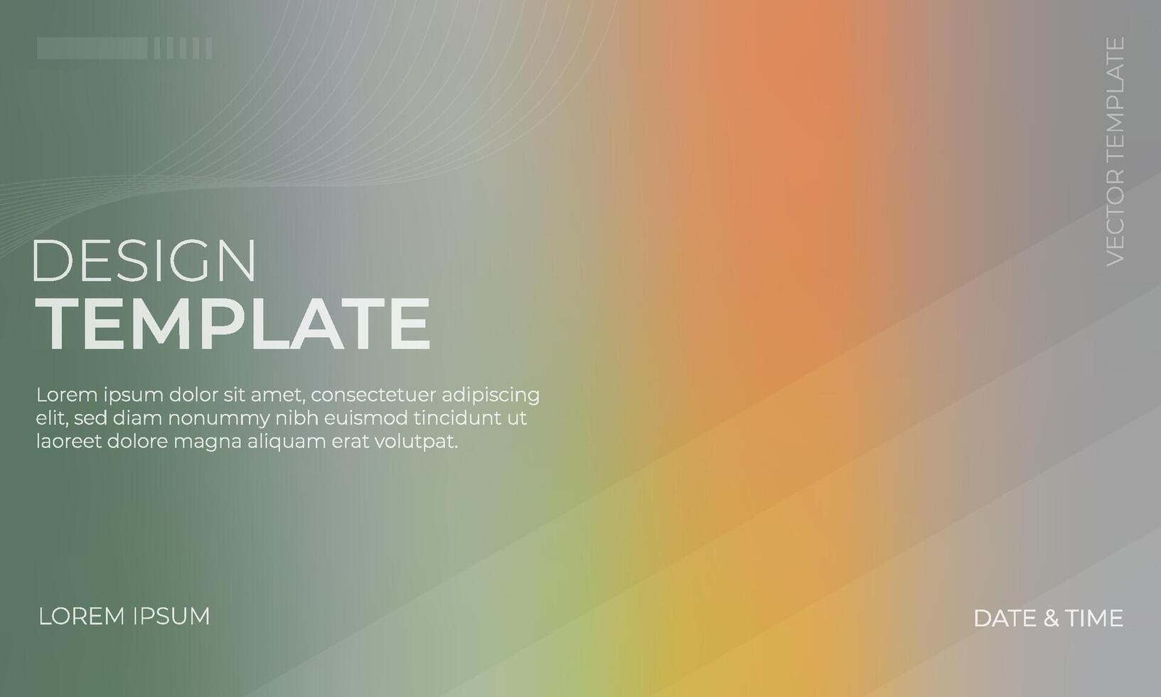Modern Green Orange Gray Gradient Background vector