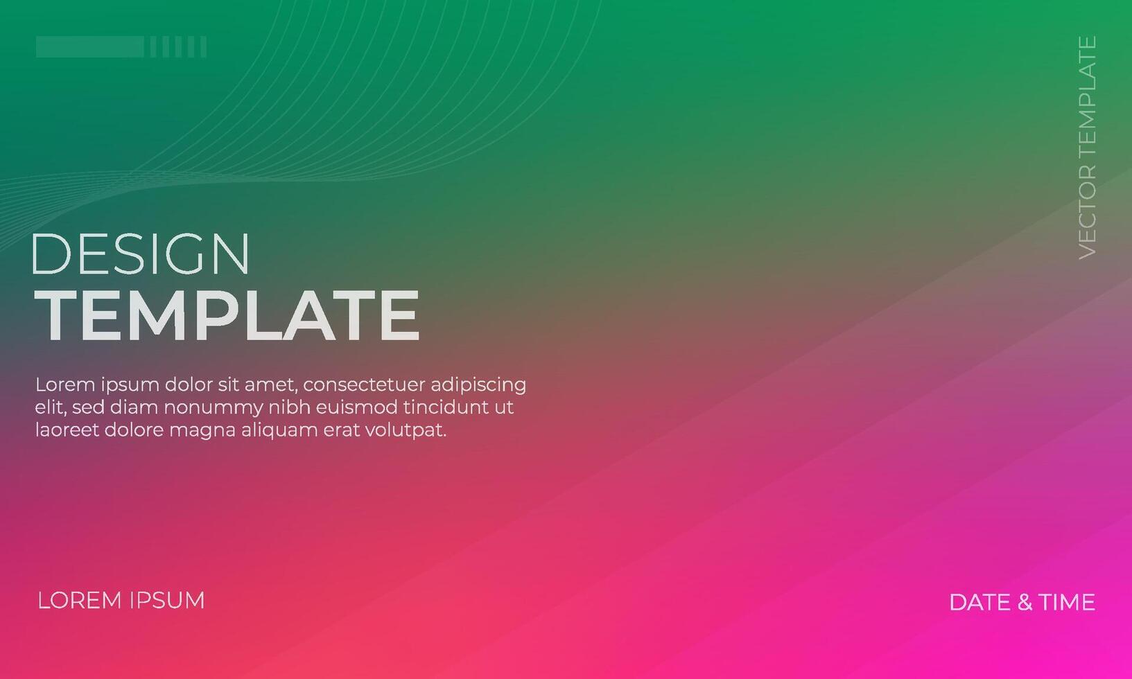 Vibrant Green Magenta Gold Gradient Background Design vector