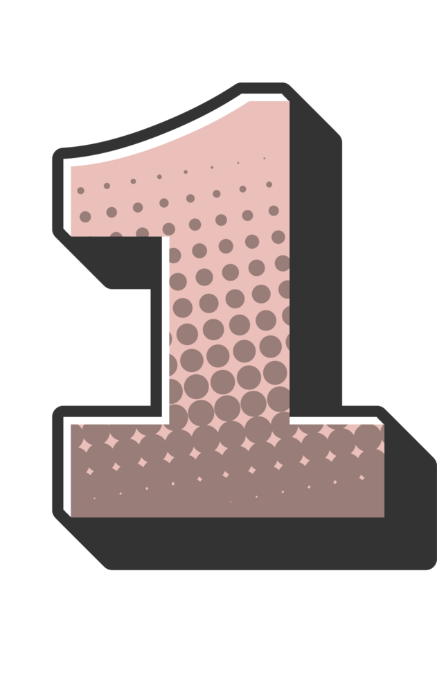 Comic Halftone Alphabet Letter and Number png