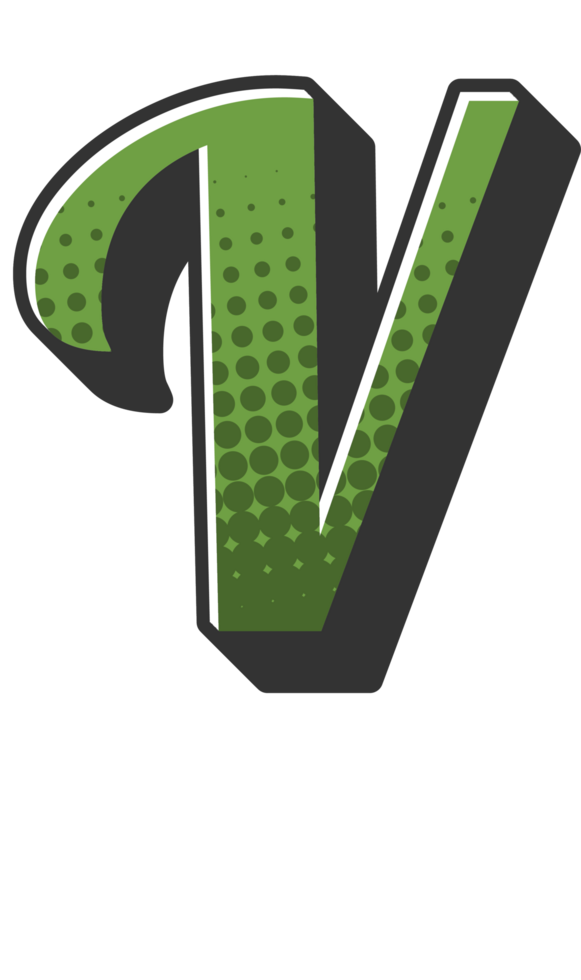 Comic Halftone Alphabet Letter and Number png