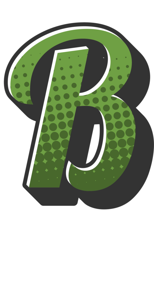 Comic Halftone Alphabet Letter and Number png