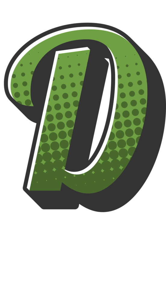 Comic Halftone Alphabet Letter and Number png