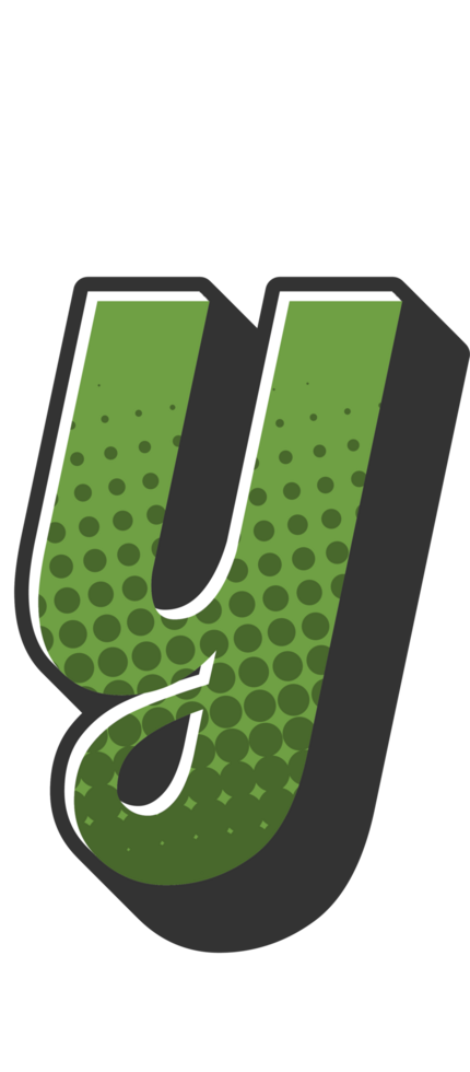 Comic Halftone Alphabet Letter and Number png