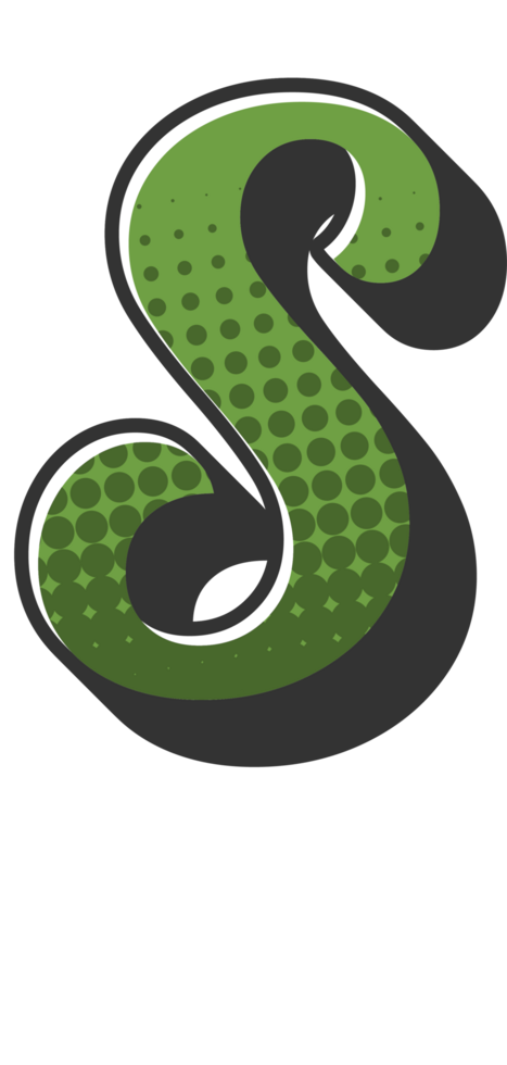 Comic Halftone Alphabet Letter and Number png