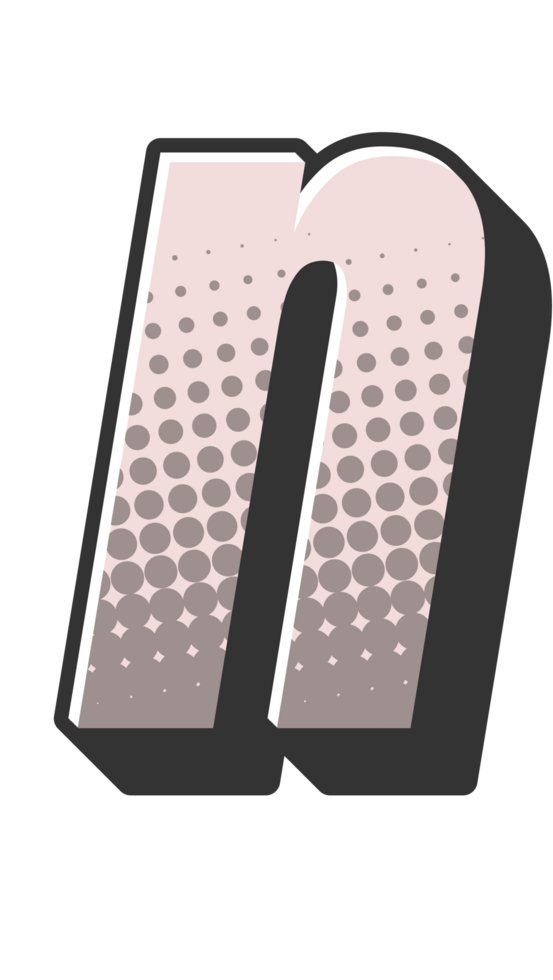 Comic Halftone Alphabet Letter and Number png