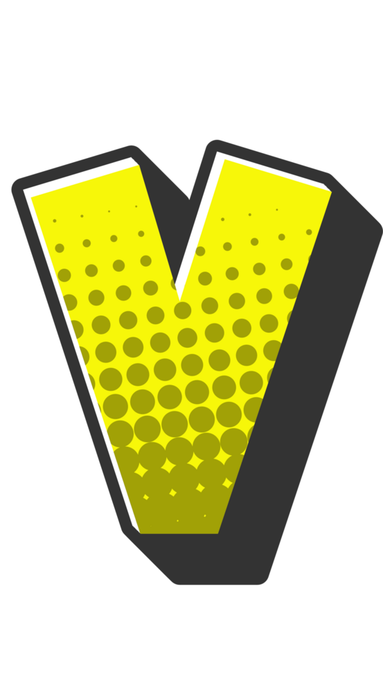 Comic Halftone Alphabet Letter and Number png
