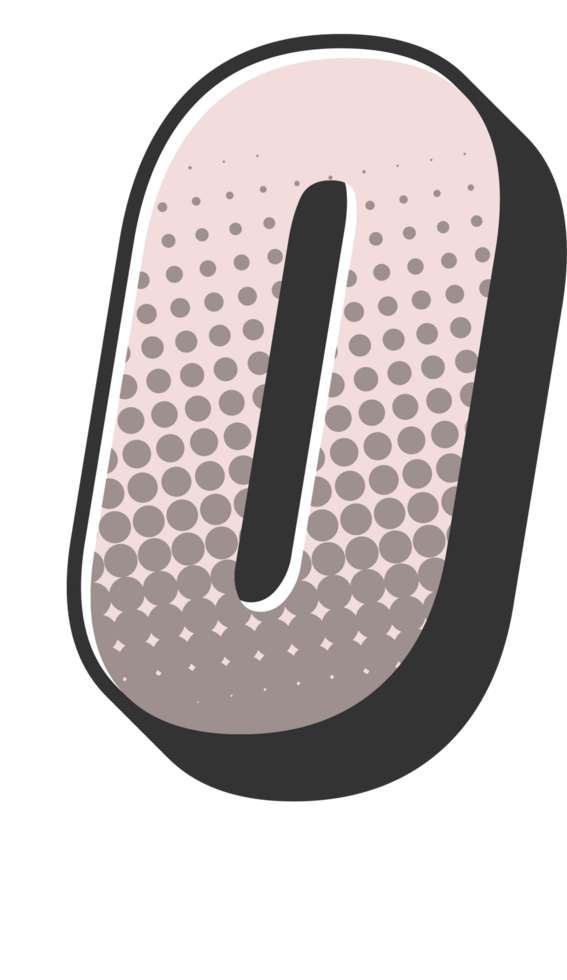 Comic Halftone Alphabet Letter and Number png