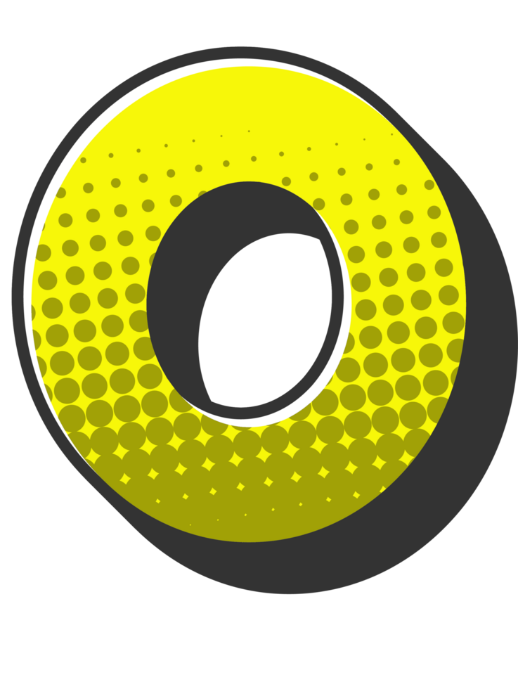 Comic Halftone Alphabet Letter and Number png