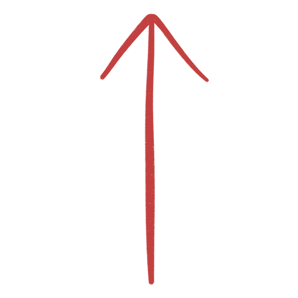 Red Arrow Line Up Or Top Sketch Arrow Line Element png