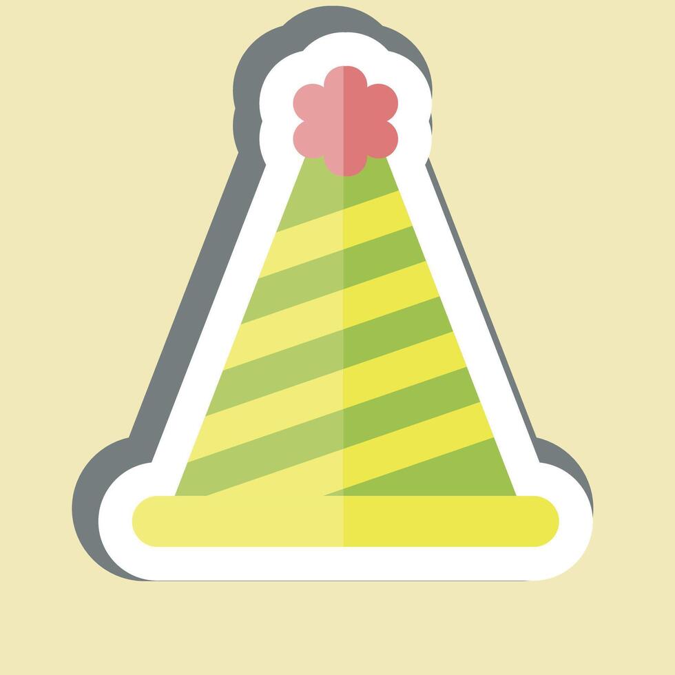 Sticker Party Hat. related to Parade symbol. simple design illustration vector