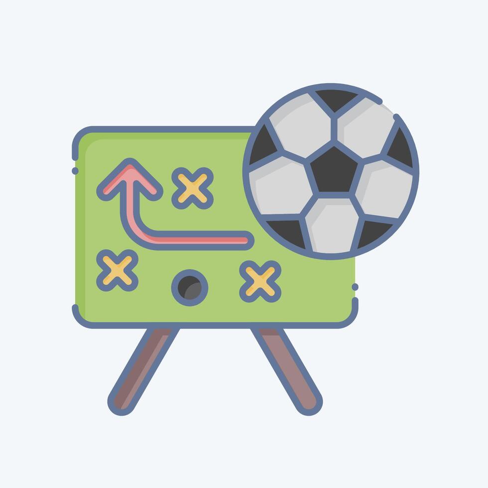 icono estrategia. relacionado a fútbol americano símbolo. garabatear estilo. sencillo diseño ilustración vector