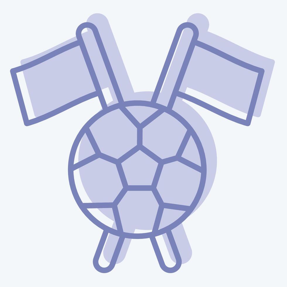 Icon Flag. related to Football symbol. two tone style. simple design illustration vector