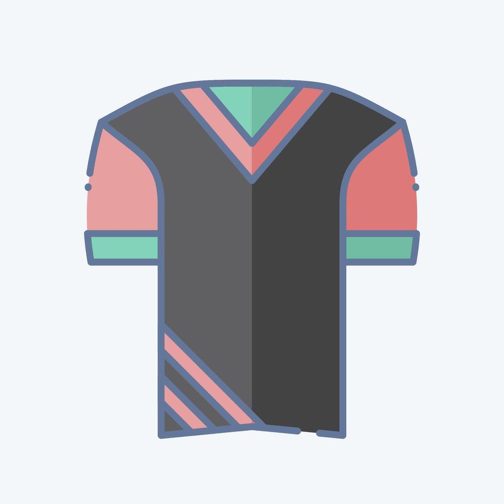 icono uniforme. relacionado a fútbol americano símbolo. garabatear estilo. sencillo diseño ilustración vector