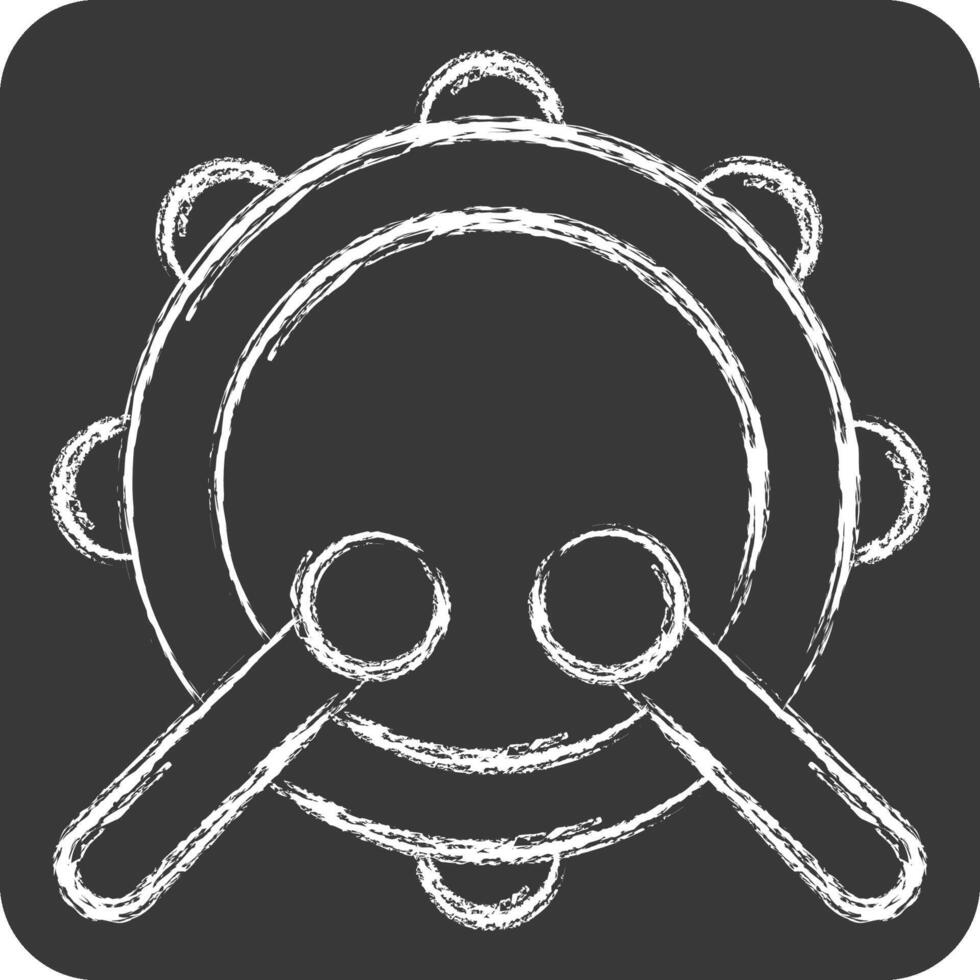 Icon Drum. related to Parade symbol. chalk Style. simple design illustration vector