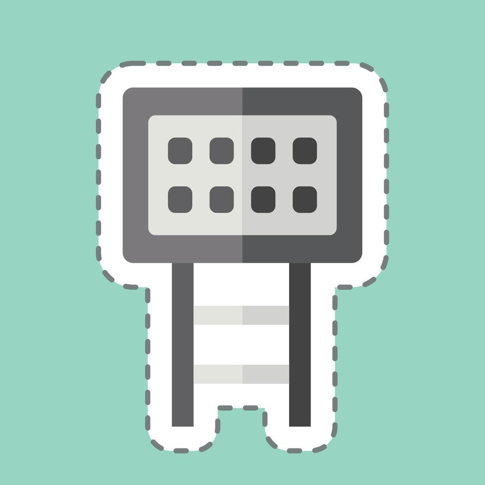 Sticker line cut Light. related to Football symbol. simple design illustration vector
