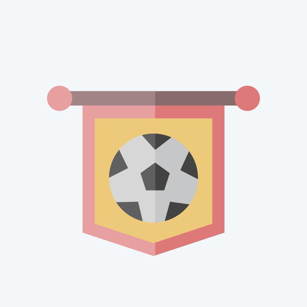 Icon Pennant. related to Football symbol. flat style. simple design illustration vector