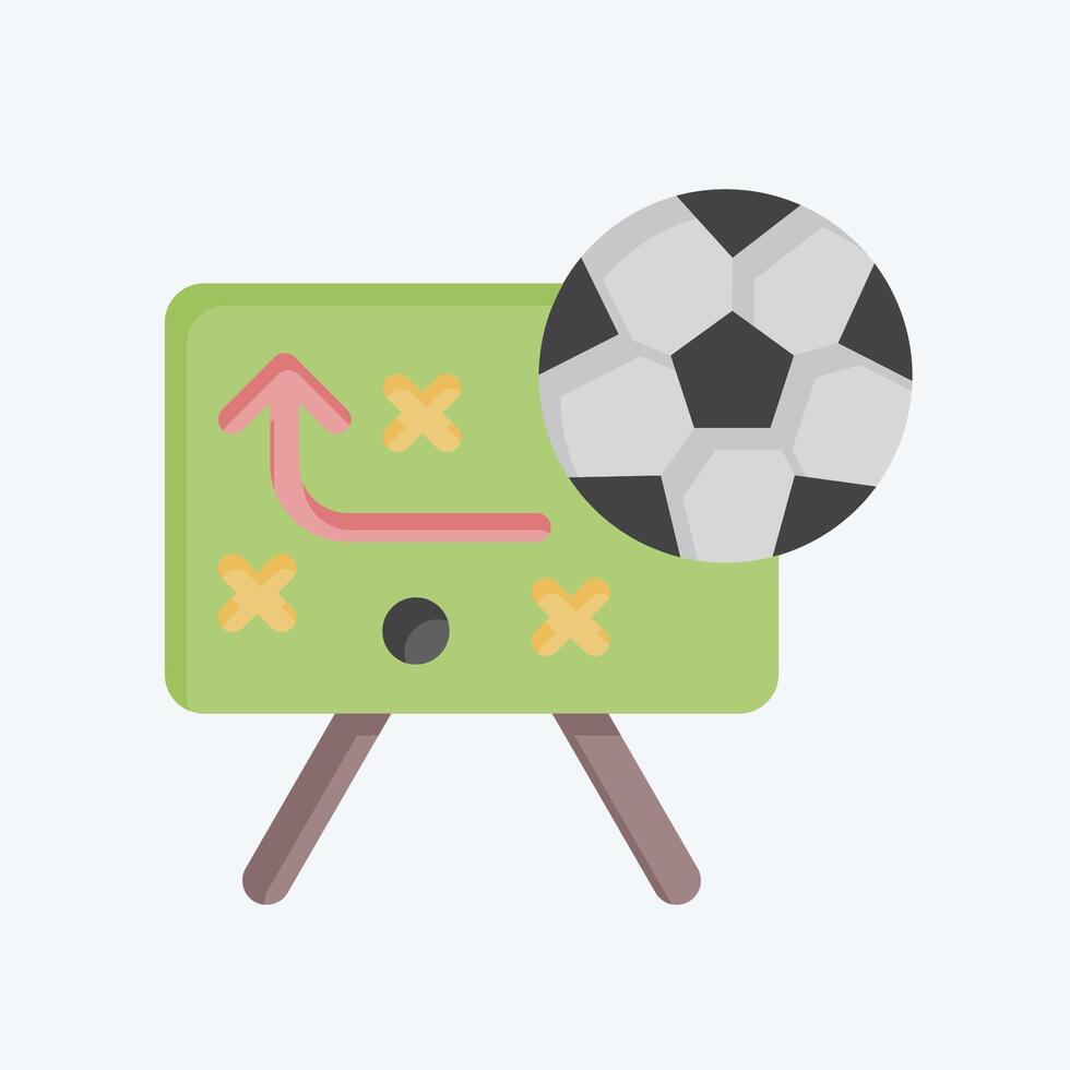 Icon Strategy. related to Football symbol. flat style. simple design illustration vector