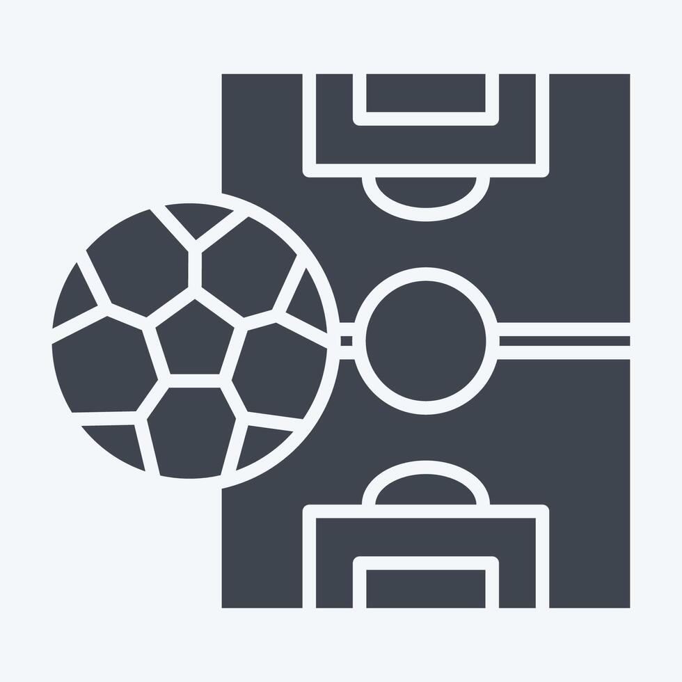 Icon Sport Field. related to Football symbol. glyph style. simple design illustration vector