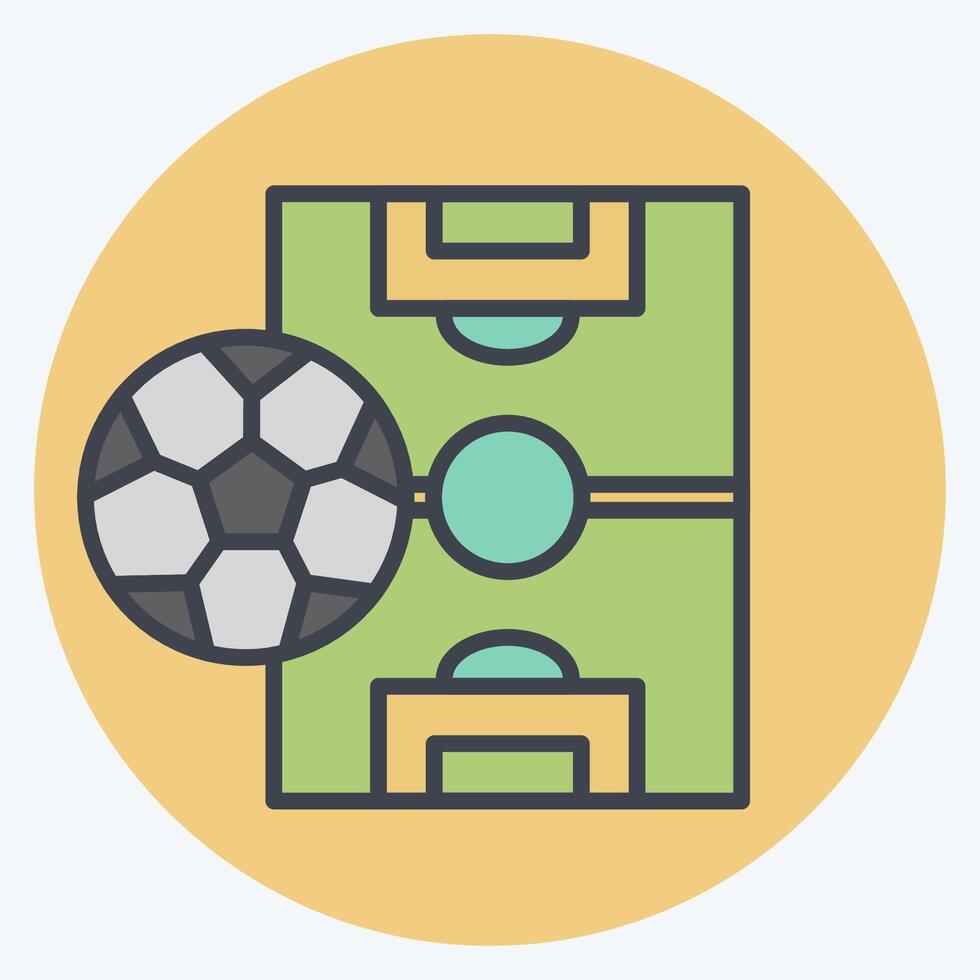 icono deporte campo. relacionado a fútbol americano símbolo. color compañero estilo. sencillo diseño ilustración vector