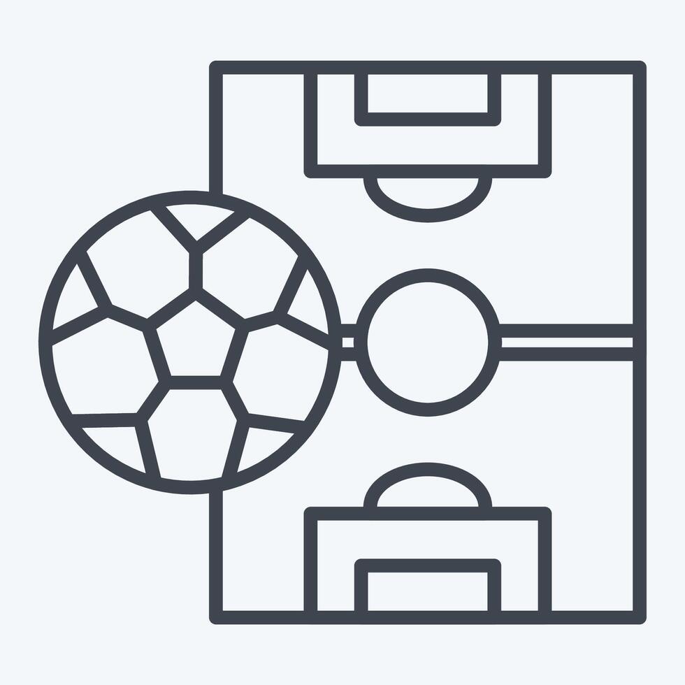 Icon Sport Field. related to Football symbol. line style. simple design illustration vector