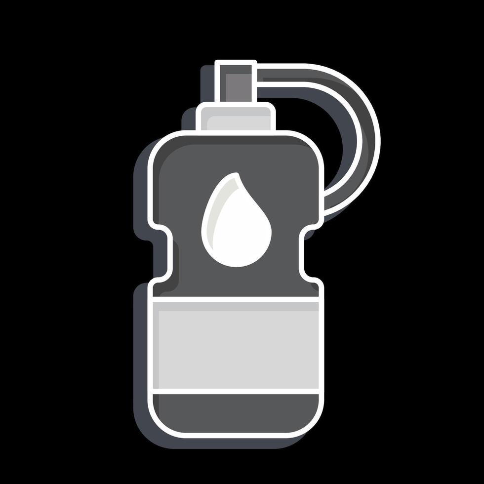 Icon Water Bottle. related to Football symbol. glossy style. simple design illustration vector