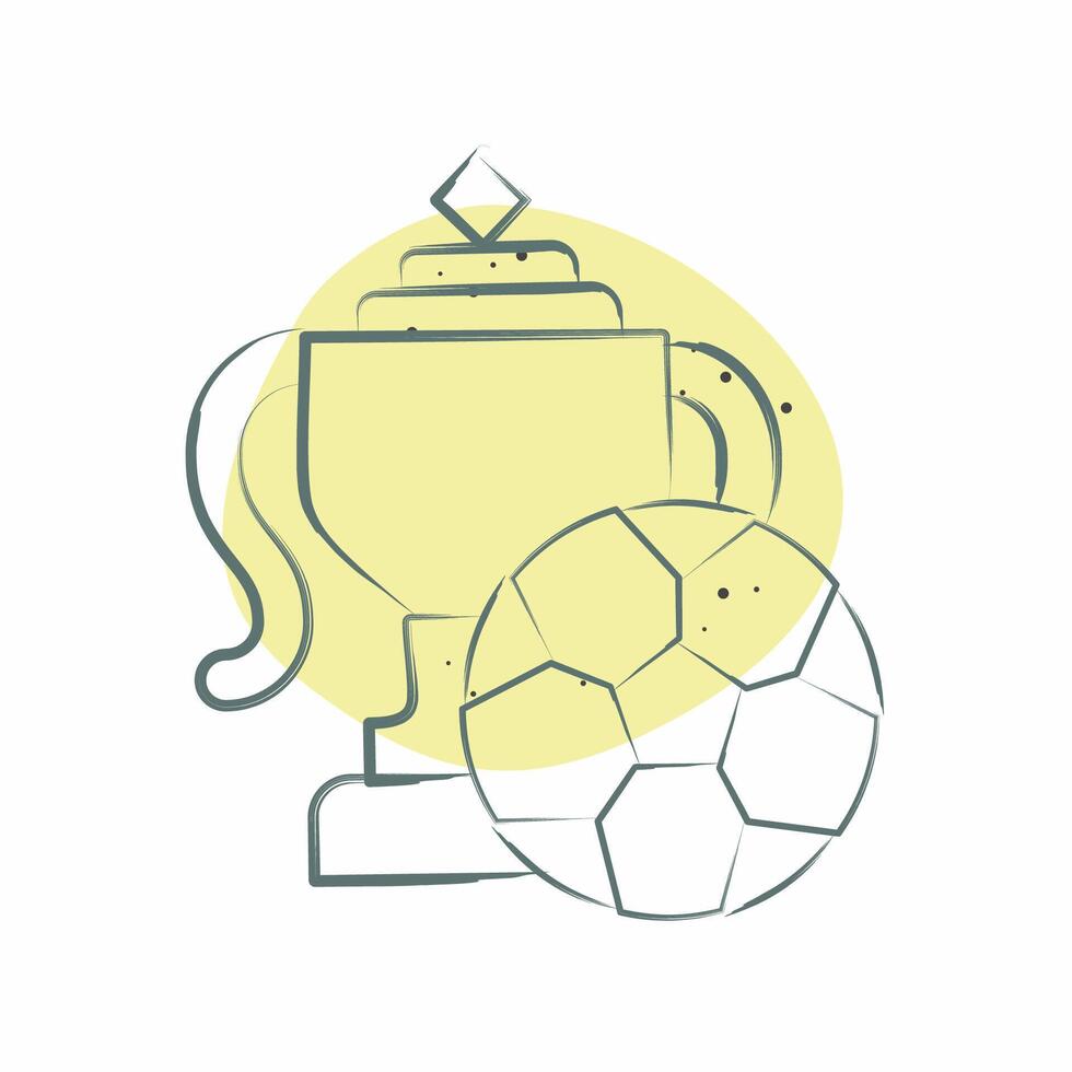 icono trofeo. relacionado a fútbol americano símbolo. color Mancha estilo. sencillo diseño ilustración vector