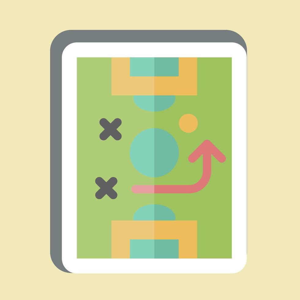 Sticker Tactics. related to Football symbol. simple design illustration vector