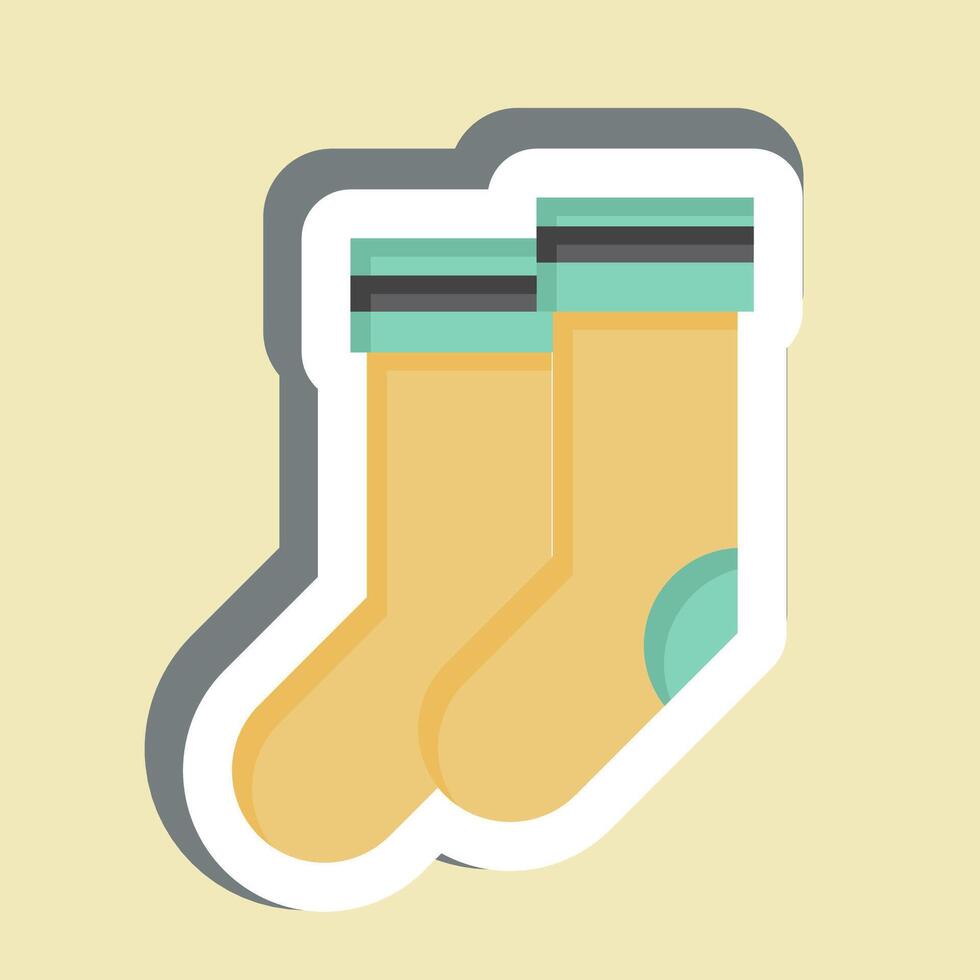 Sticker Sock. related to Football symbol. simple design illustration vector