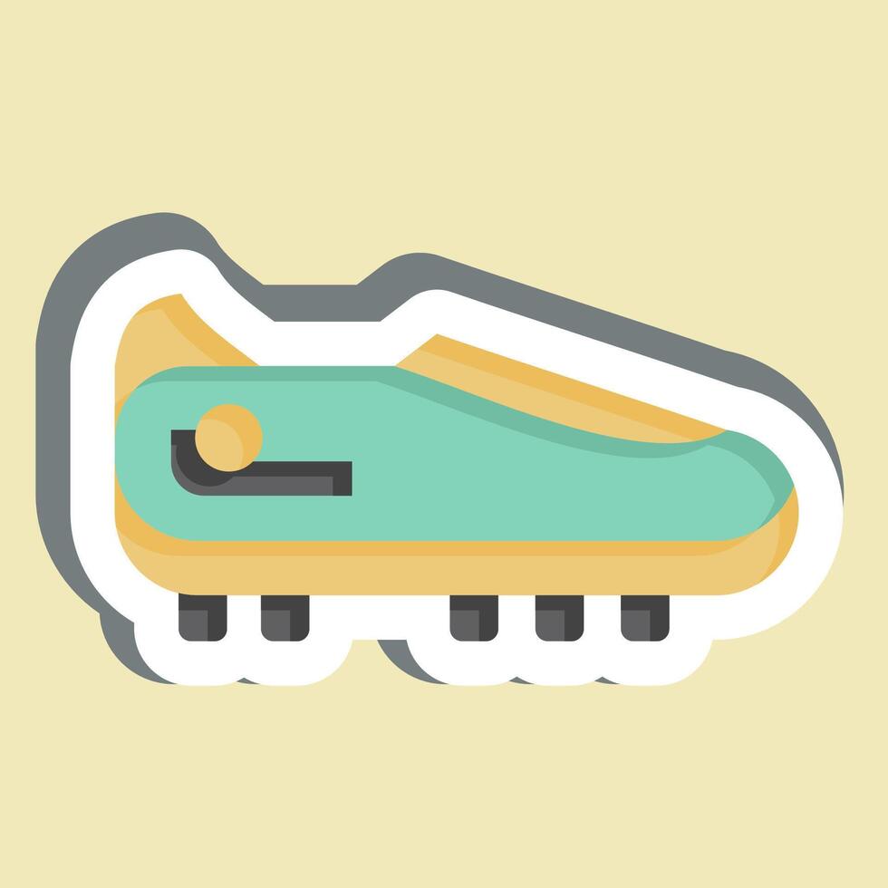 Sticker Shoes. related to Football symbol. simple design illustration vector