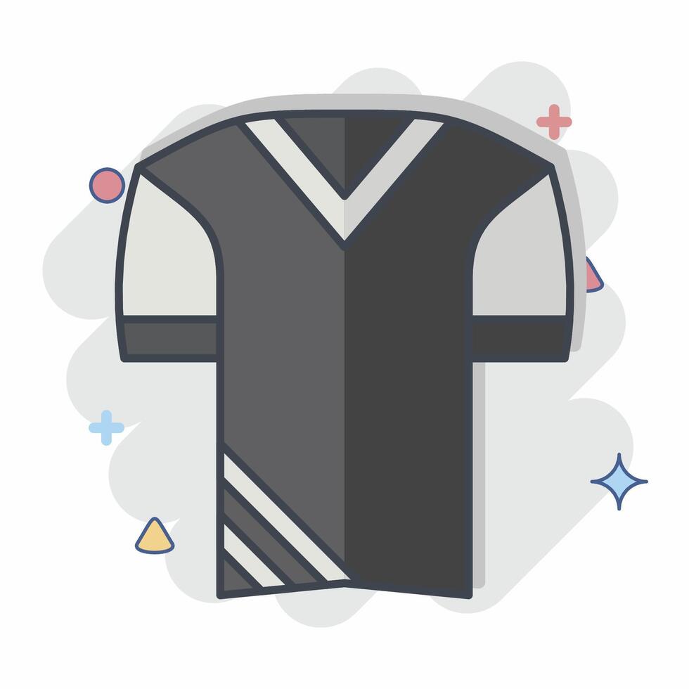 Icon Uniform. related to Football symbol. comic style. simple design illustration vector