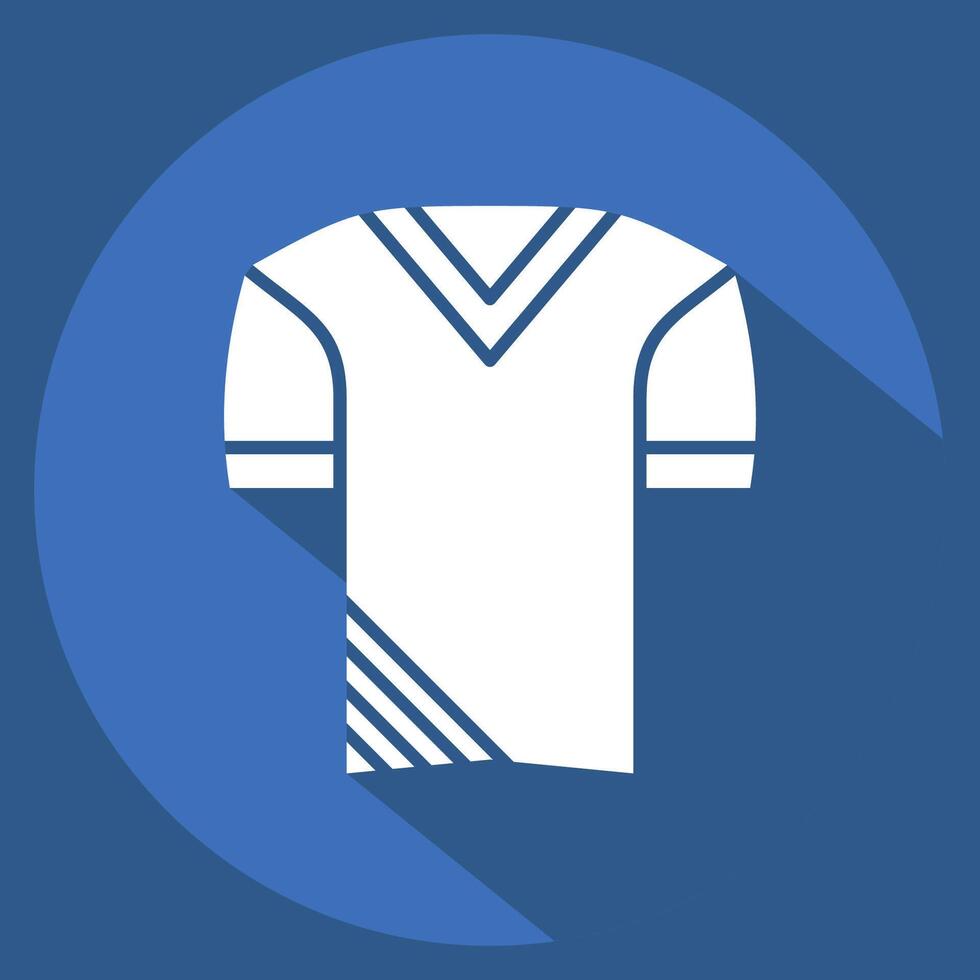 Icon Uniform. related to Football symbol. long shadow style. simple design illustration vector