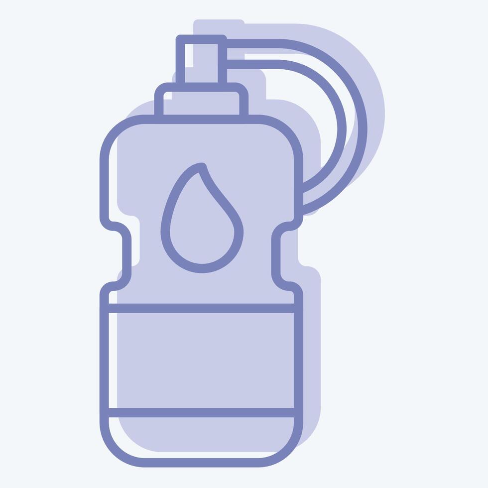 Icon Water Bottle. related to Football symbol. two tone style. simple design illustration vector